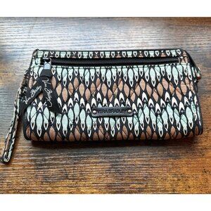 Vera Bradley Zip Wristlet Sierra Stream Retired Pattern BOHO Southwestern